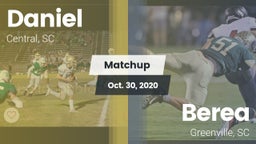 Matchup: Daniel vs. Berea  2020