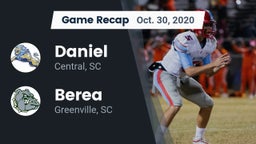 Recap: Daniel  vs. Berea  2020