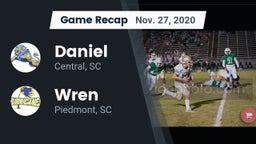 Recap: Daniel  vs. Wren  2020