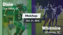 Matchup: Dixie vs. Whitmire  2016