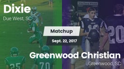 Matchup: Dixie vs. Greenwood Christian  2017