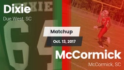 Matchup: Dixie vs. McCormick  2017