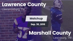 Matchup: Lawrence County vs. Marshall County  2016