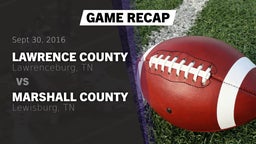 Recap: Lawrence County  vs. Marshall County  2016