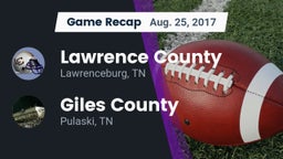 Recap: Lawrence County  vs. Giles County  2017