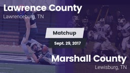 Matchup: Lawrence County vs. Marshall County  2017