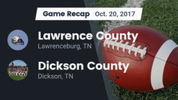 Recap: Lawrence County  vs. Dickson County  2017