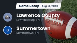 Recap: Lawrence County  vs. Summertown  2018
