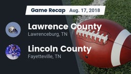 Recap: Lawrence County  vs. Lincoln County  2018