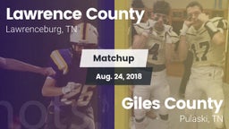 Matchup: Lawrence County vs. Giles County  2018