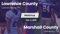 Matchup: Lawrence County vs. Marshall County  2019