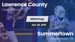 Matchup: Lawrence County vs. Summertown  2019