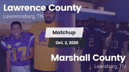 Matchup: Lawrence County vs. Marshall County  2020