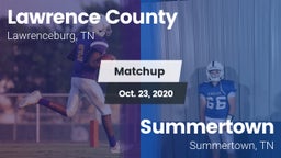 Matchup: Lawrence County vs. Summertown  2020