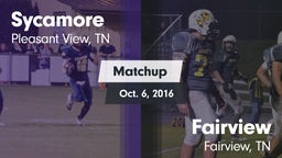 Matchup: Sycamore vs. Fairview  2016