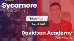 Matchup: Sycamore vs. Davidson Academy  2017