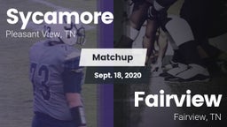 Matchup: Sycamore vs. Fairview  2020