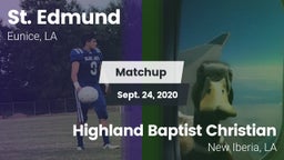 Matchup: St. Edmund vs. Highland Baptist Christian  2020