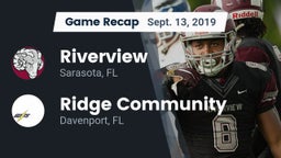 Recap: Riverview  vs. Ridge Community  2019