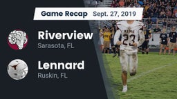 Recap: Riverview  vs. Lennard  2019