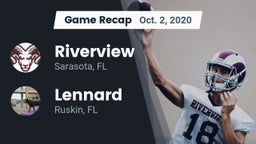 Recap: Riverview  vs. Lennard  2020