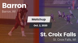 Matchup: Barron vs. St. Croix Falls  2020
