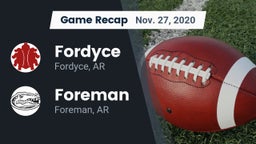 Recap: Fordyce  vs. Foreman  2020