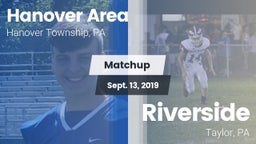 Matchup: Hanover Area vs. Riverside  2019