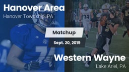 Matchup: Hanover Area vs. Western Wayne  2019