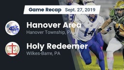 Recap: Hanover Area  vs. Holy Redeemer  2019