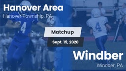 Matchup: Hanover Area vs. Windber  2020
