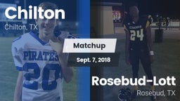 Matchup: Chilton High vs. Rosebud-Lott  2018