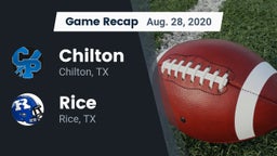 Recap: Chilton  vs. Rice  2020