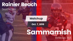 Matchup: Rainier Beach vs. Sammamish  2016
