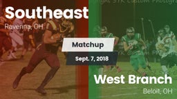 Matchup: Southeast vs. West Branch  2018