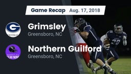 Recap: Grimsley  vs. Northern Guilford  2018