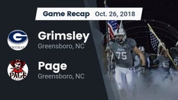 Recap: Grimsley  vs. Page  2018