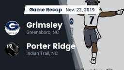 Recap: Grimsley  vs. Porter Ridge  2019