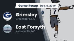 Recap: Grimsley  vs. East Forsyth  2019