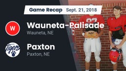 Recap: Wauneta-Palisade  vs. Paxton  2018