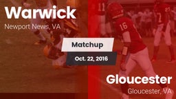 Matchup: Warwick vs. Gloucester  2016