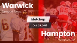 Matchup: Warwick vs. Hampton  2016