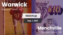 Matchup: Warwick vs. Menchville  2017