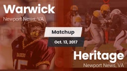 Matchup: Warwick vs. Heritage  2017