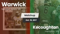 Matchup: Warwick vs. Kecoughtan  2017