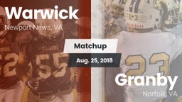 Matchup: Warwick vs. Granby  2018