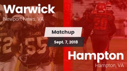 Matchup: Warwick vs. Hampton  2018