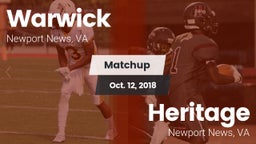 Matchup: Warwick vs. Heritage  2018
