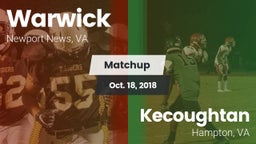 Matchup: Warwick vs. Kecoughtan  2018