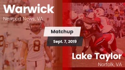 Matchup: Warwick vs. Lake Taylor  2019